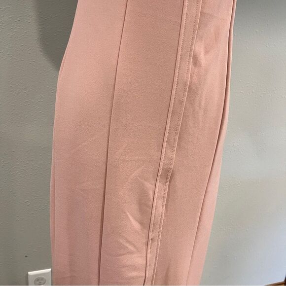 Zara Squared Neck Off the Shoulder Midi Dress in Dusty/Pale Pink Size medium - Picture 7 of 13